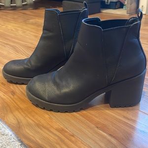 Dirty Laundry Lita Chunky Platform Ankle Booties Black Sz 6.5